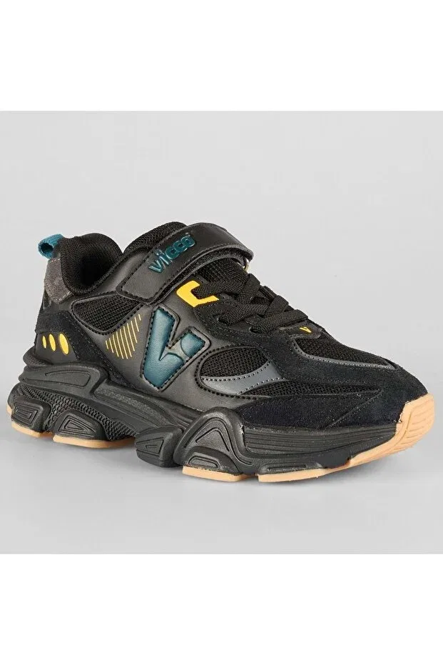 Детские ортопедические спортивные кроссовки для девочек Vicco, Black/Black — фото 2