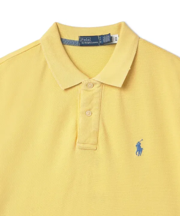 Пике/кара тишорт, классический крой, Polo Ralph Lauren, желтый — фото 3