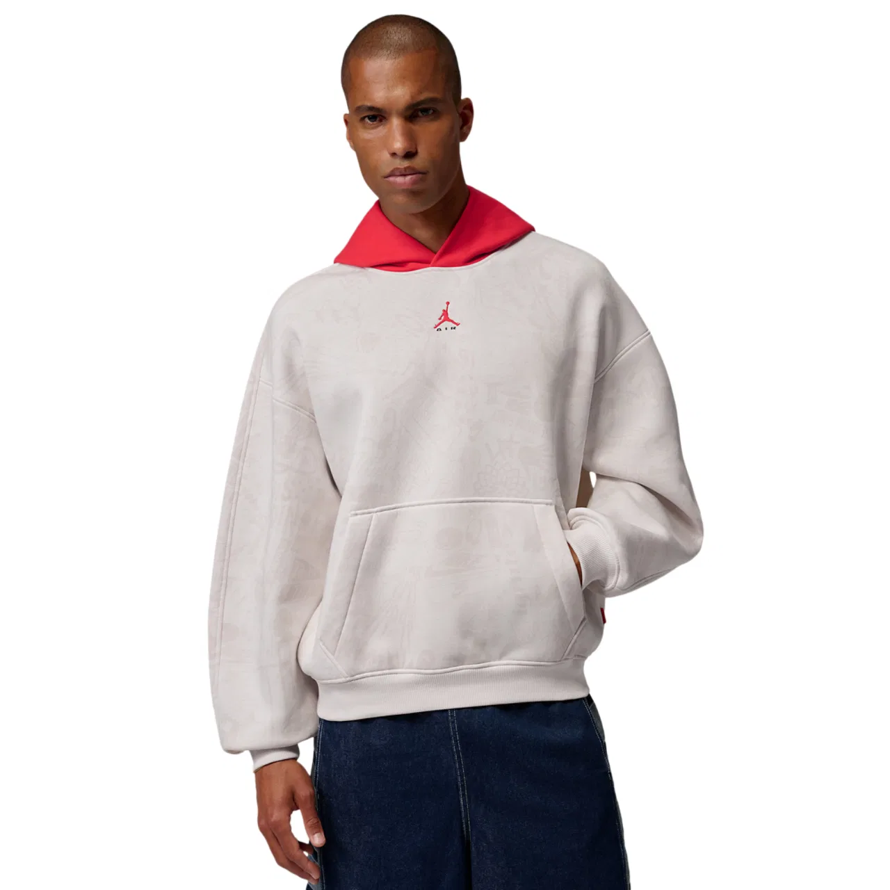 Мужская флисовая кофта BRK LSR Fleece BB Pullover Jordan, цвет Tan/Red