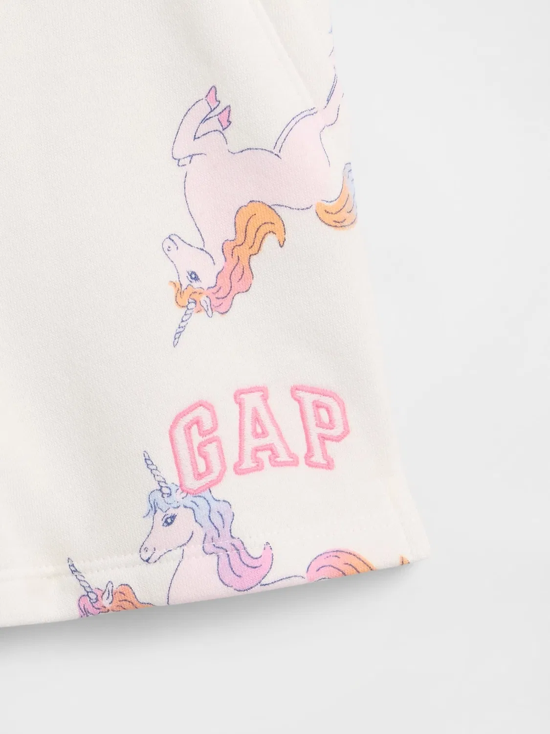 Шорты с принтом, модель Pull On Logo Gap, белый — фото 3