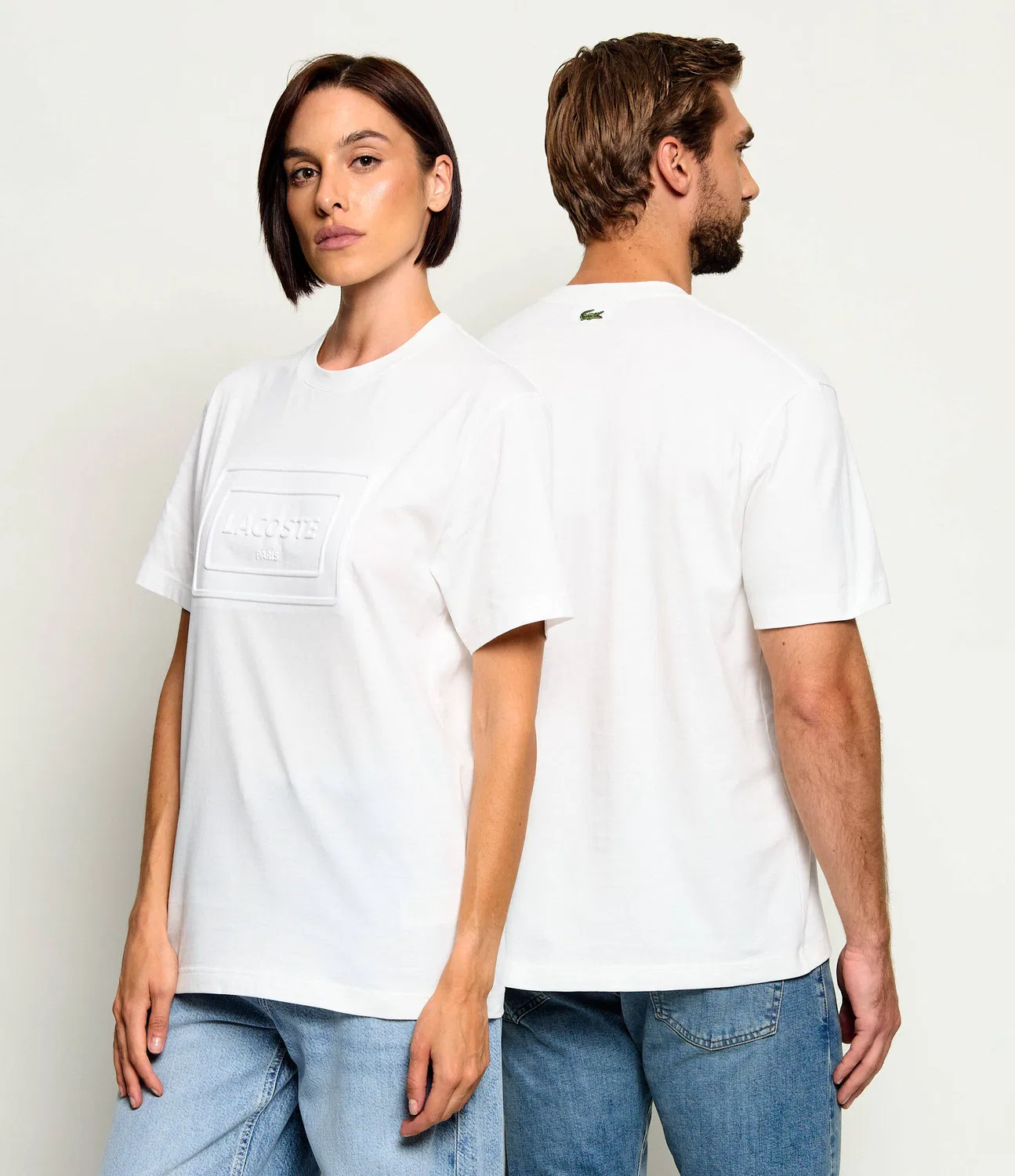 Футболка хлопковая Lacoste, Bianco — фото 3