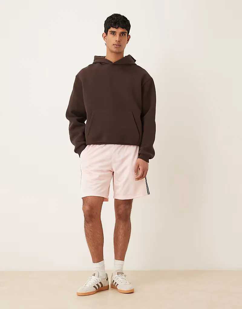 Шорты Adidas Originals с тремя полосками, пыльно-розовый — фото 2