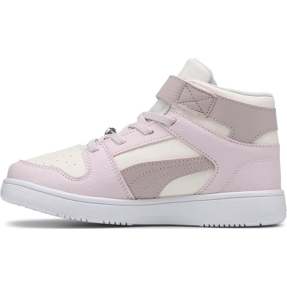 Детские высокие кроссовки Puma, Pink/White — фото 3