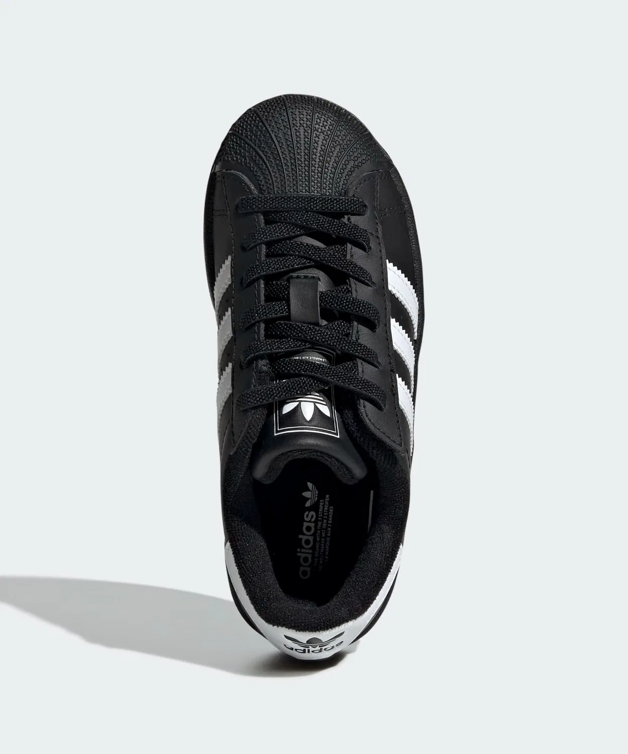 Детские кроссовки с липучкой SST II Comfort Closure Elastic Lace Shoes Adidas, Black — фото 4