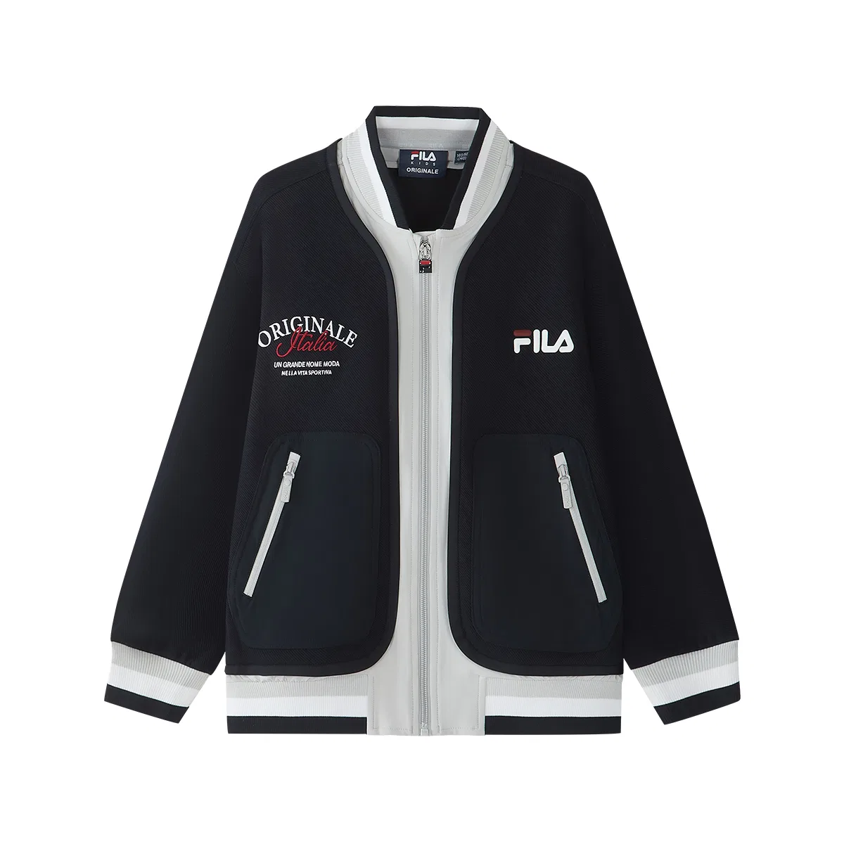 Детская куртка с воротником-стойкой Legend Blue FILA KIDS