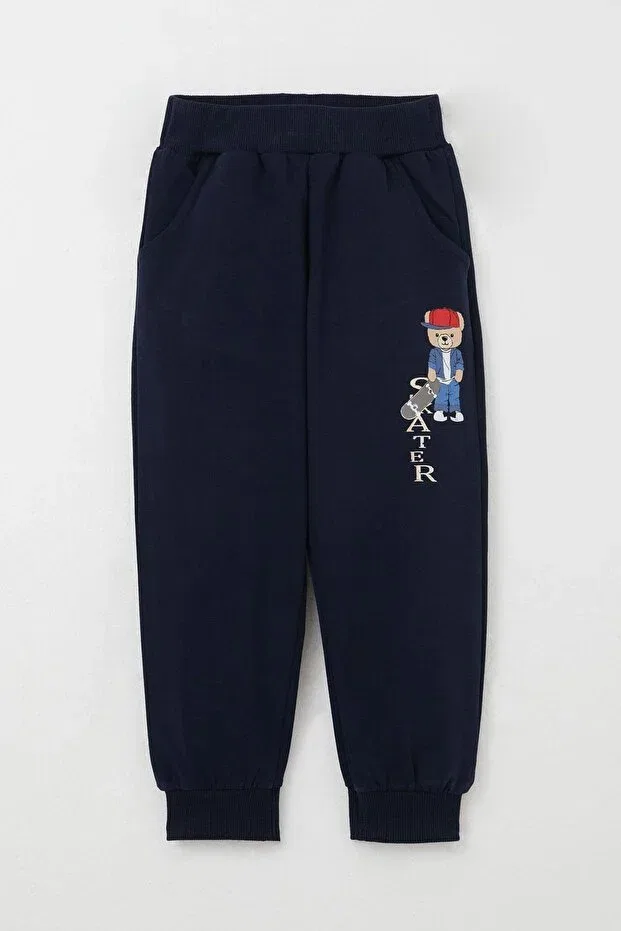 Детский комплект спортивной одежды для мальчиков с принтом Skateboarder Breeze, Saks Blue — фото 3