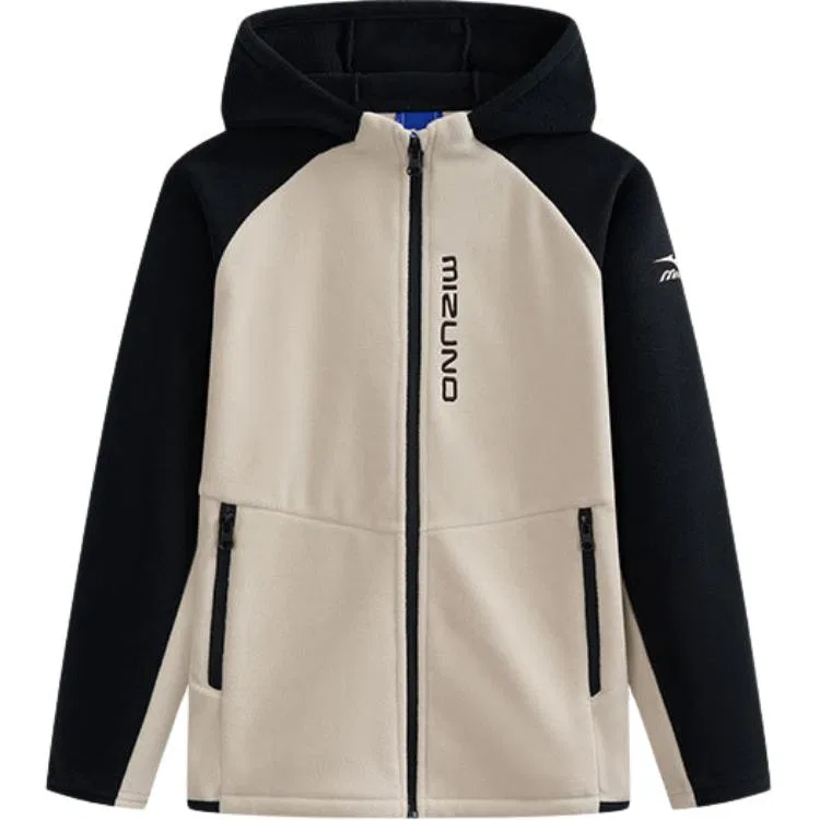 Детская куртка с капюшоном утепленная Mizuno, Beige Gray