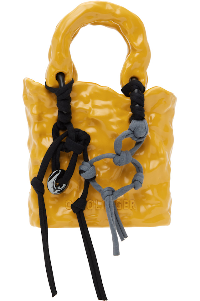 

эксклюзивная желтая керамическая сумка с подписью Ssense Ottolinger, цвет mustard