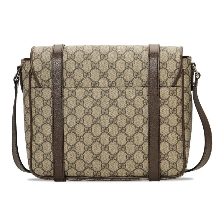 Сумка-мессенджер унисекс из канваса с кожаными вставками GUCCI — фото 3