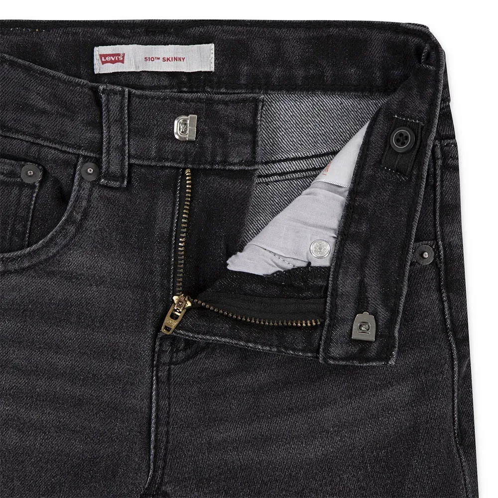 Детские джинсы для мальчиков скинни Levi's 510 Performance, Black — фото 3
