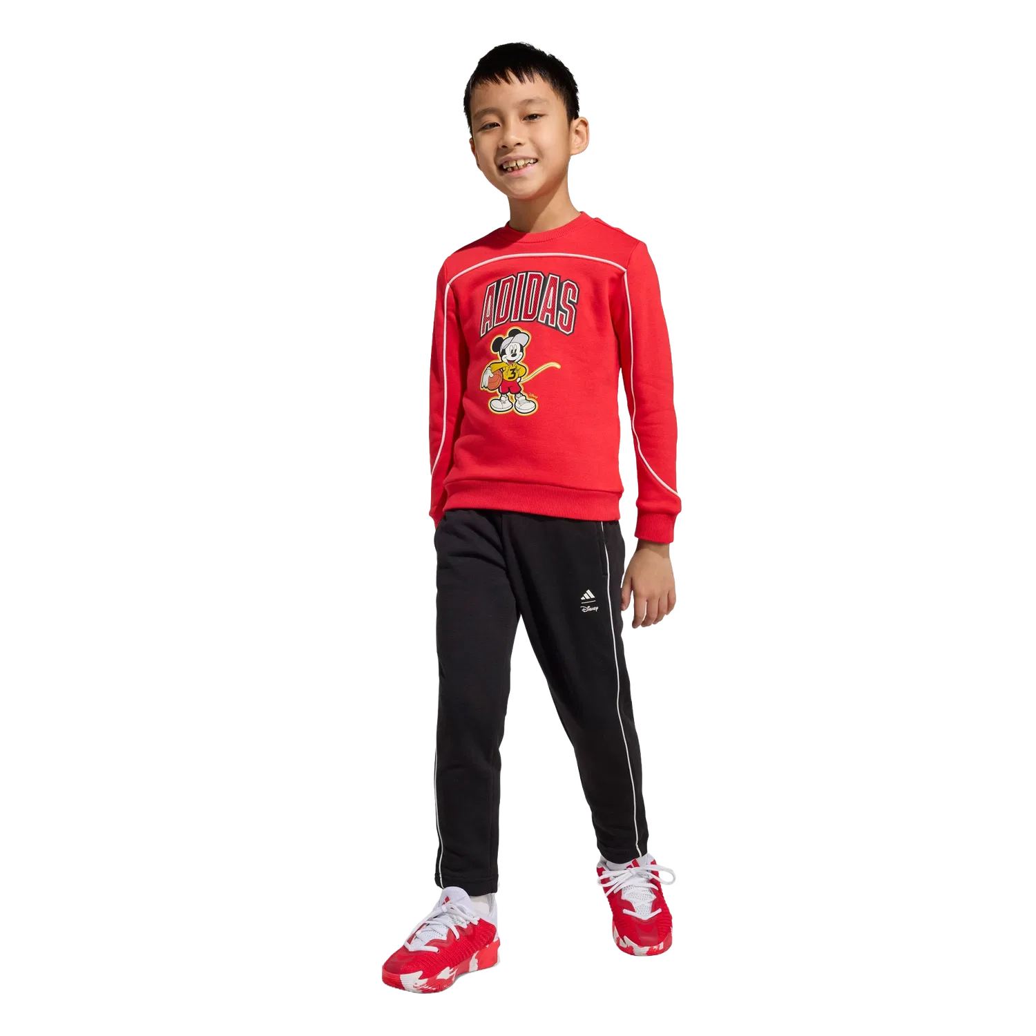 Детский спортивный костюм с Микки Маусом Adidas, красный — фото 2