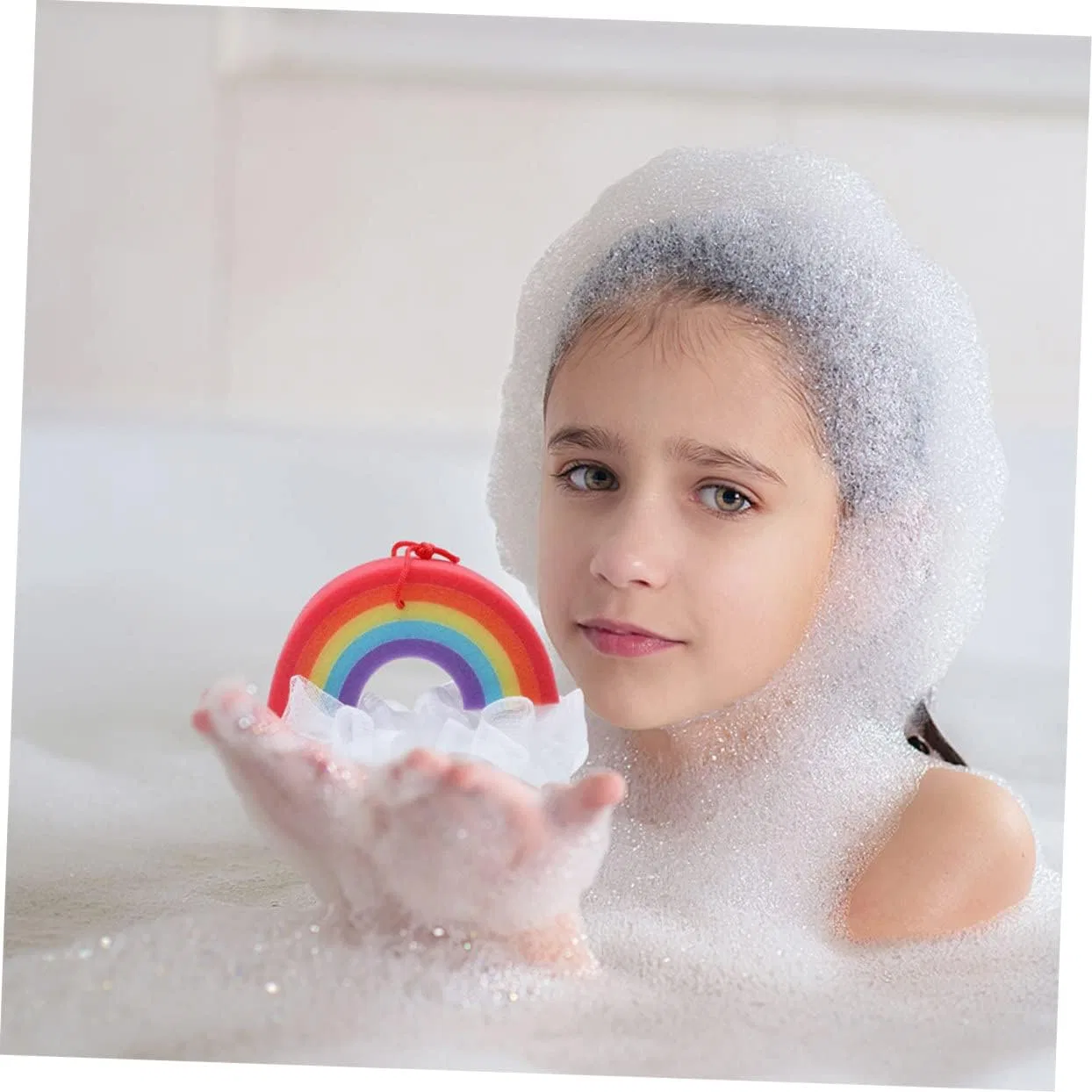Мочалка для душа Rainbow Body Brush, 12 шт, Amosfun, мультиколор — фото 2