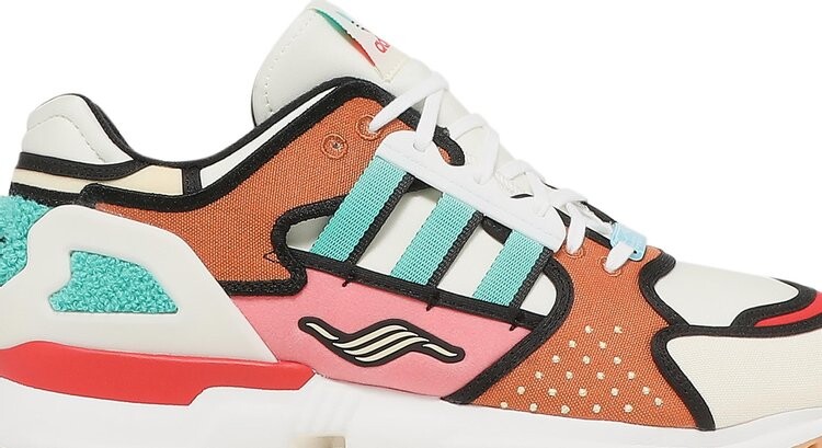 Кроссовки Adidas The Simpsons x ZX 10000 'A-ZX Series - Krusty Burger', загар — фото 3