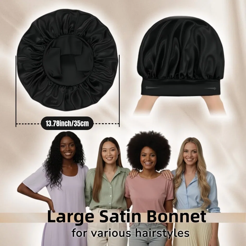 Шапочка для душа Satin Bonnet, AILONSHAWN, черная — фото 2