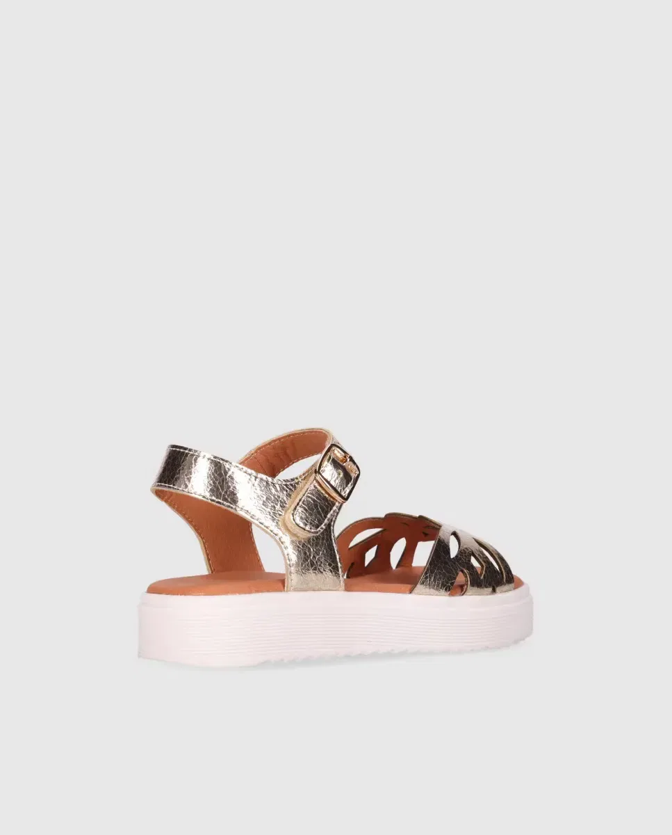 Детские сандалии для девочек с платформой Chika10, Золотой — фото 3