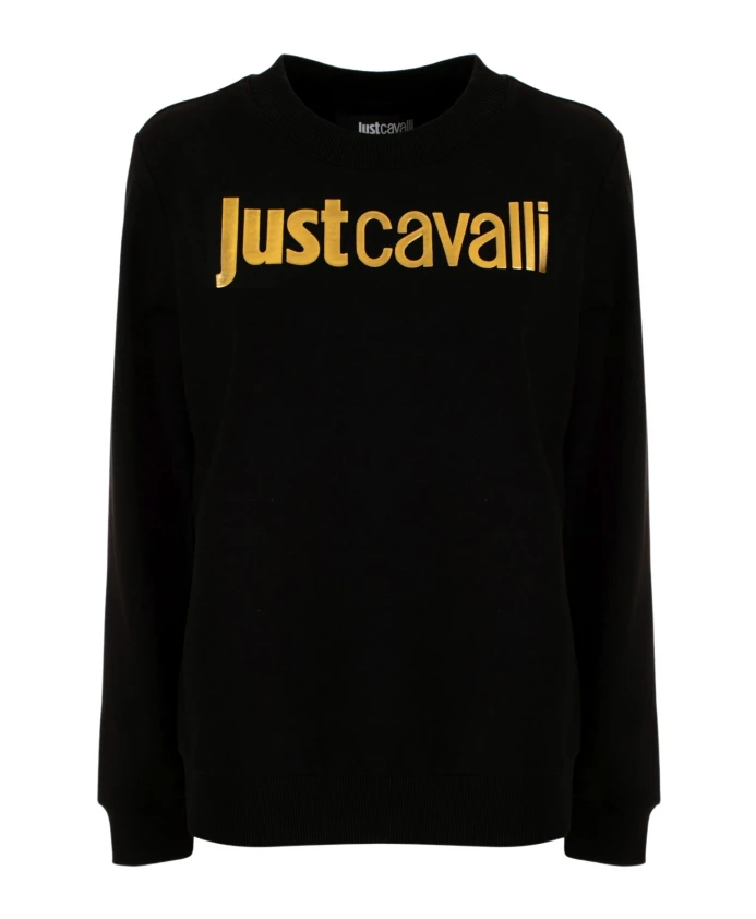 

Уютная стильная женская толстовка с капюшоном Just Cavalli, черный