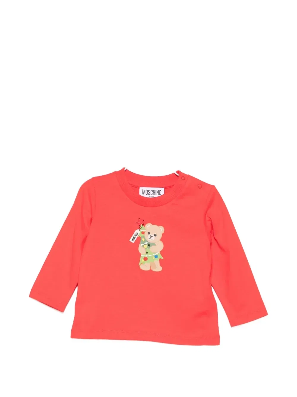 Футболка с принтом "Медвежонок Тедди" Moschino Kids, красный