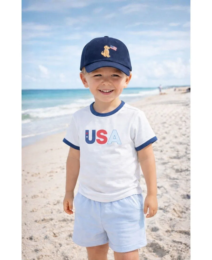 Шорты из сисака с карманами Bows Little/Big Unisex Bits & Bows, Blue — фото 3