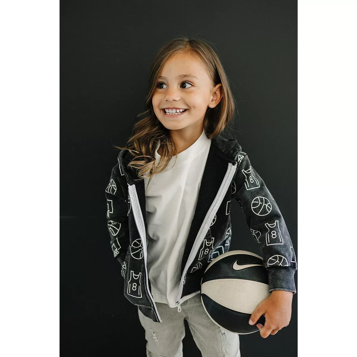 Детская худи с принтом Cohen Olive + Scout, Black — фото 4