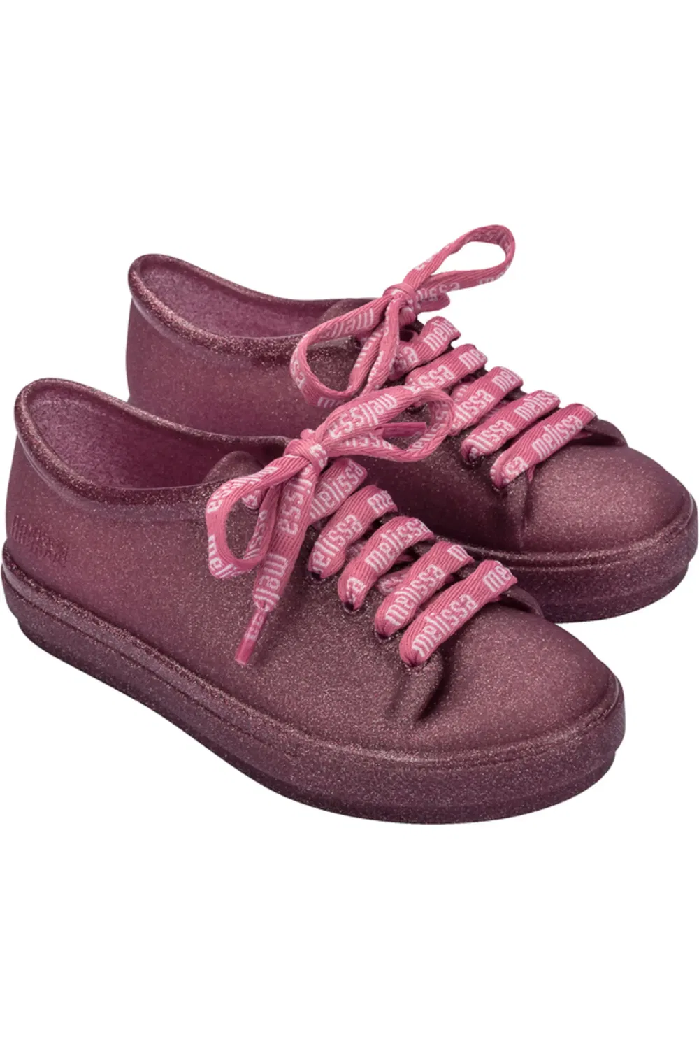 Детские кроссовки легкие на шнуровке Hip M Lover Melissa, Glitter/Pink