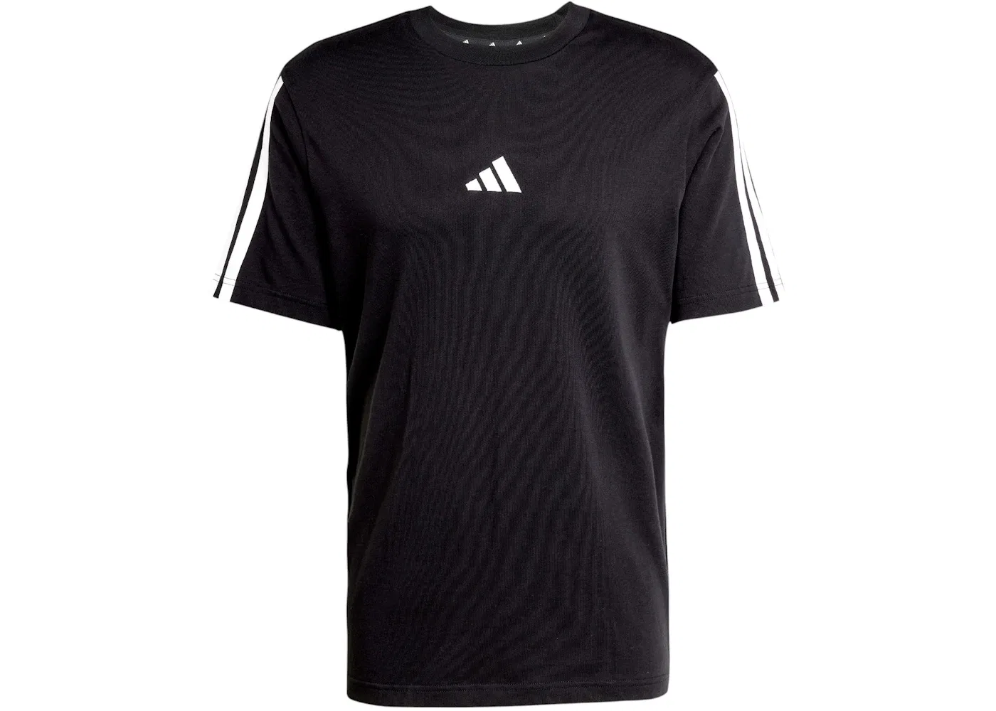 Мужская футболка с логотипом Adidas Essentials 3-Stripes Single Jersey T-Shirt, Black White