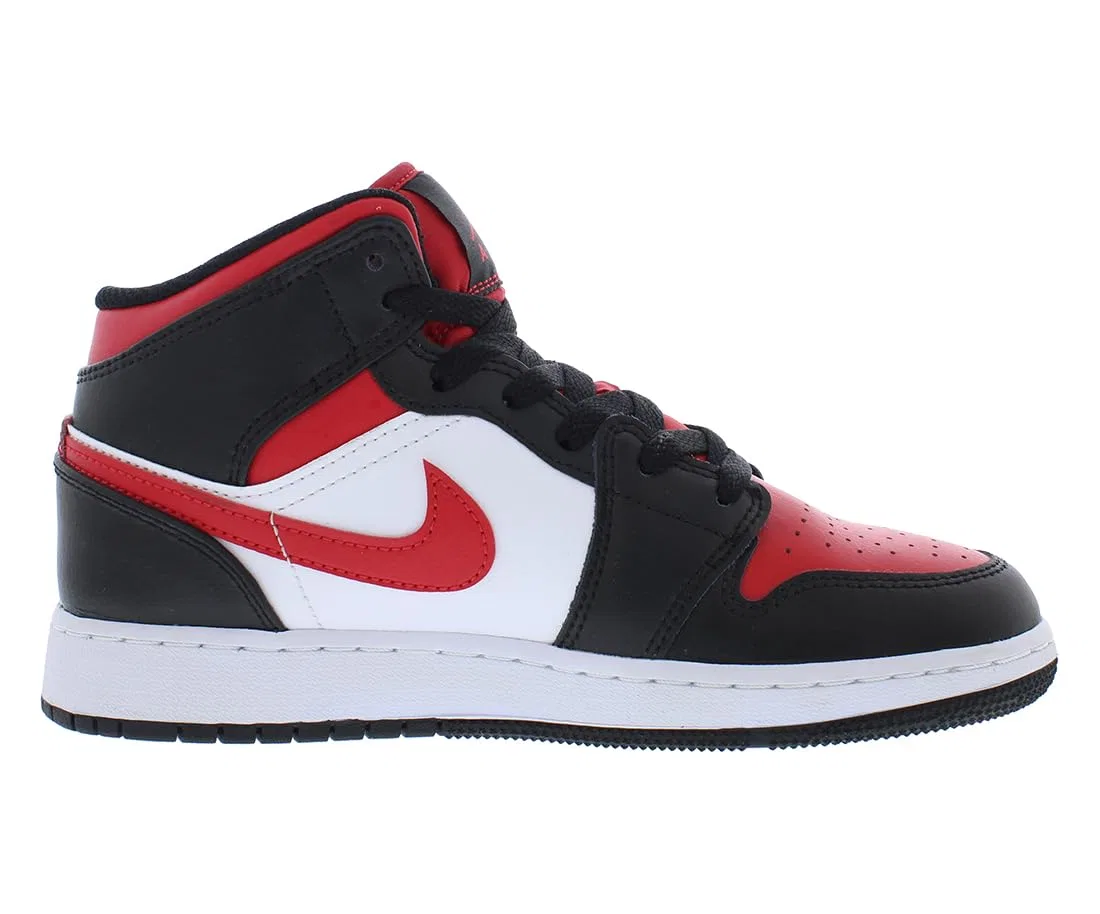 Детские кроссовки для мальчиков Air Jordan 1 Mid GS Jordan, Red — фото 2