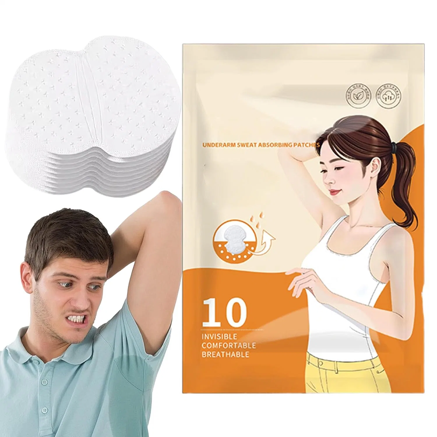 Антиперспирантные подмышечные прокладки, 10 шт, белые Generisch