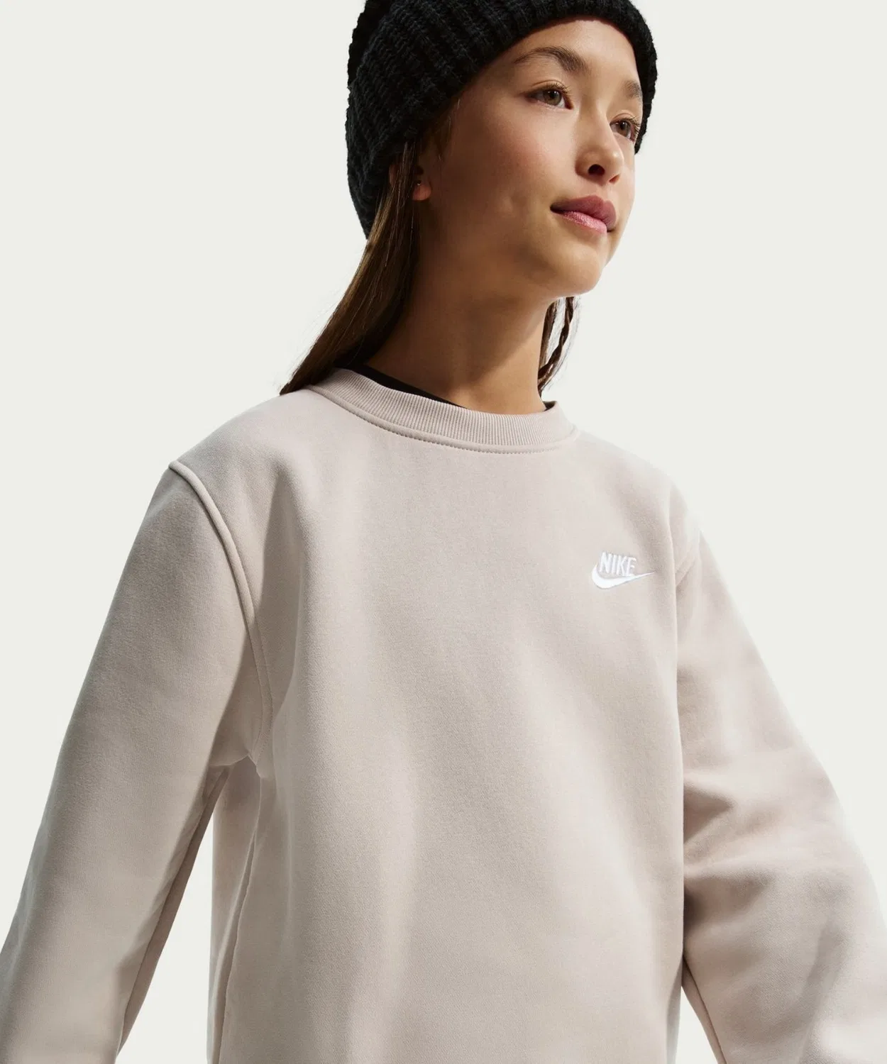 Свитшот детский Nike Club LBR флисовый с логотипом, тёмно-синий — фото 4
