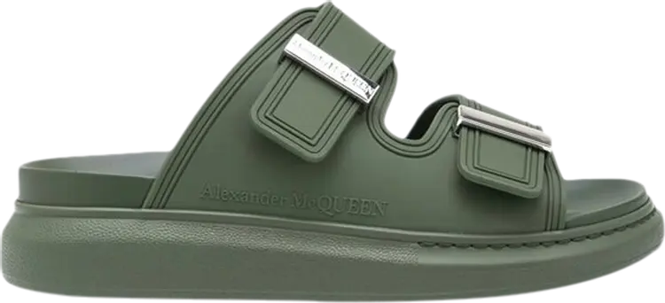 

Сандалии Alexander McQueen Hybrid Double Buckle Sandal Khaki, зеленый