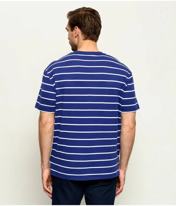 Мужская футболка хлопковая T-Shirt Polo Ralph Lauren, синий — фото 3