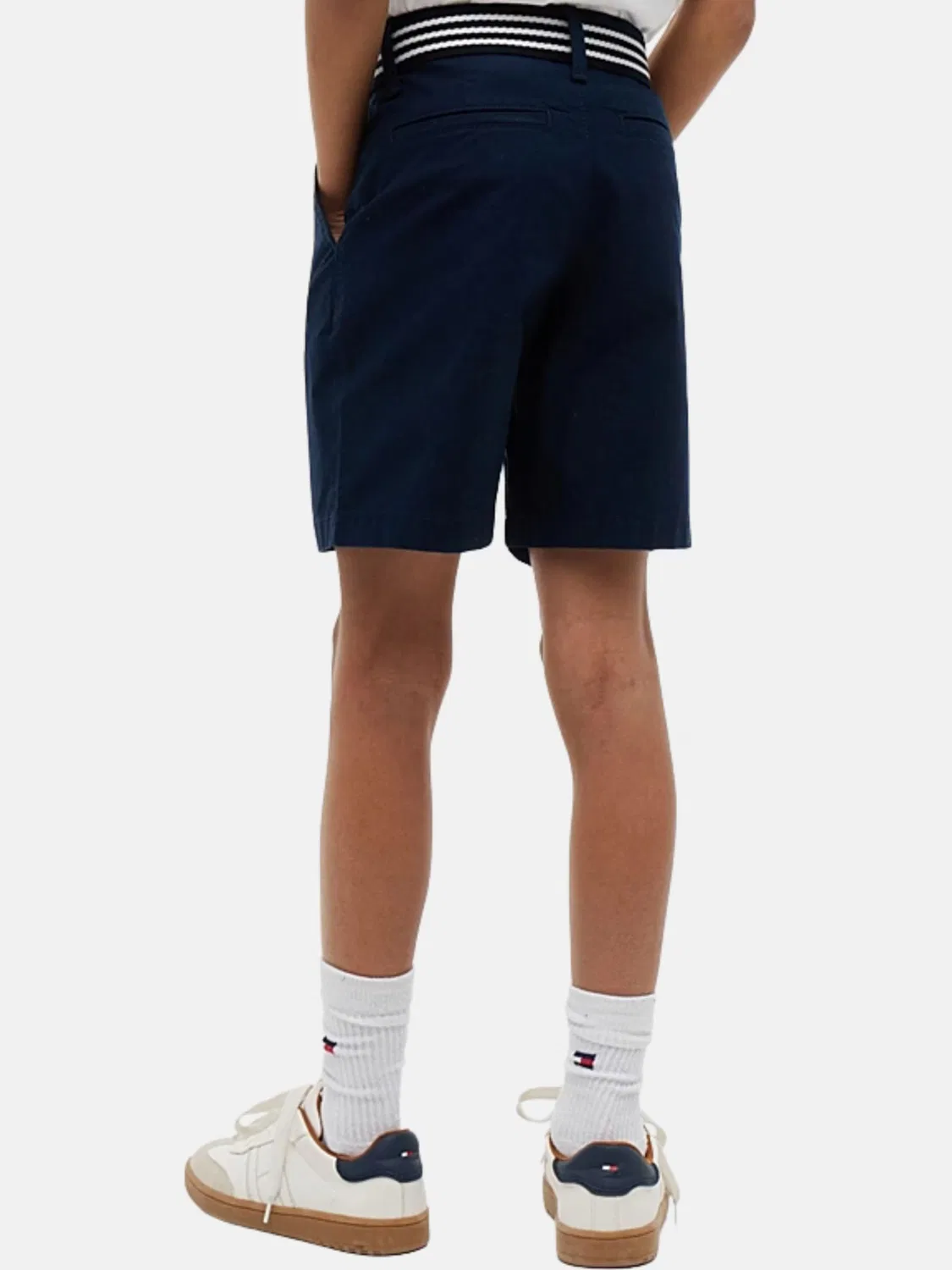 Свободные брюки мешковатый чинос BELTED короткий бермуды Tommy Hilfiger Kids, темно-синий — фото 3
