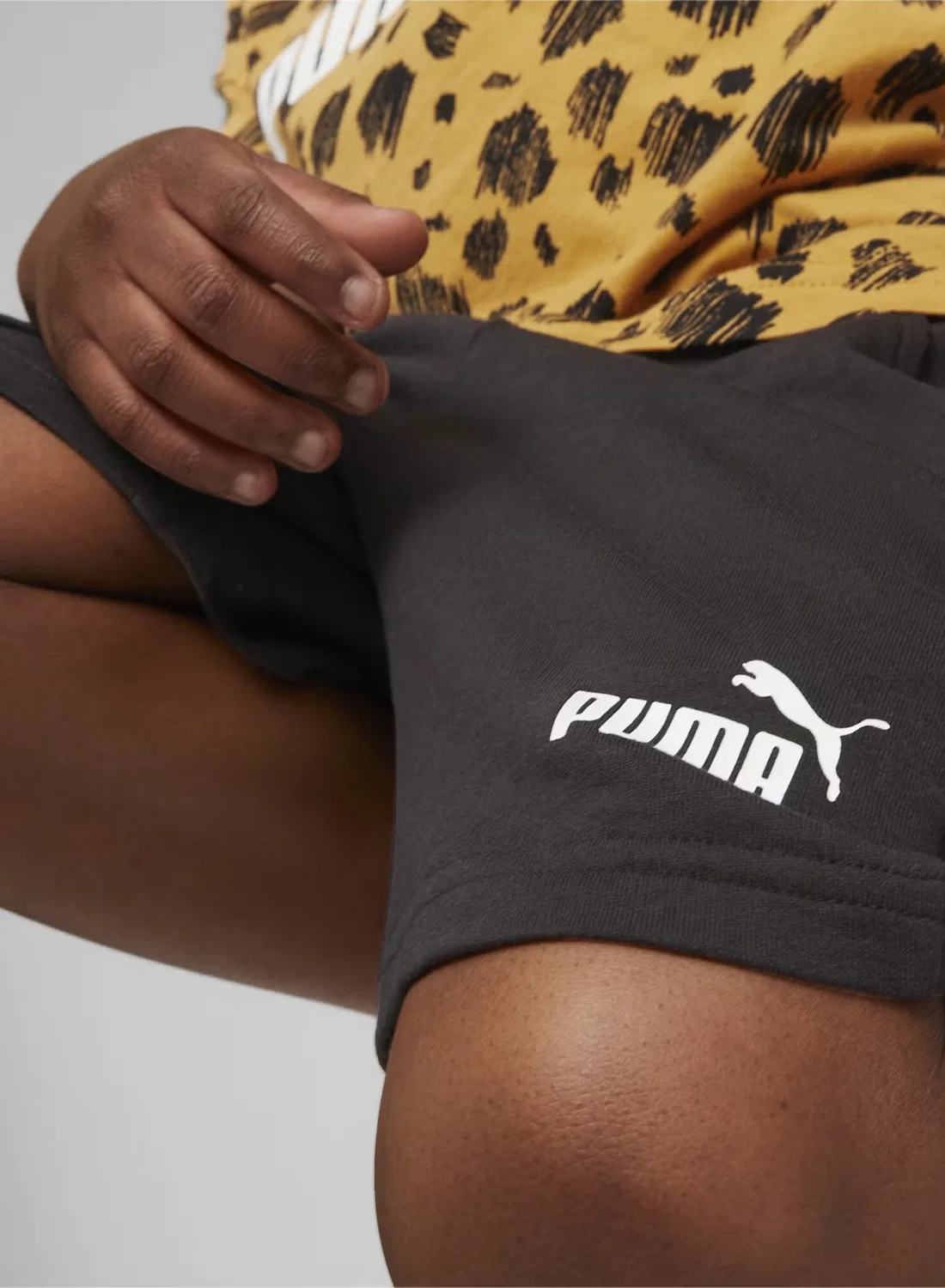 Шорты с принтом Essentials kids mates Puma, черный — фото 3