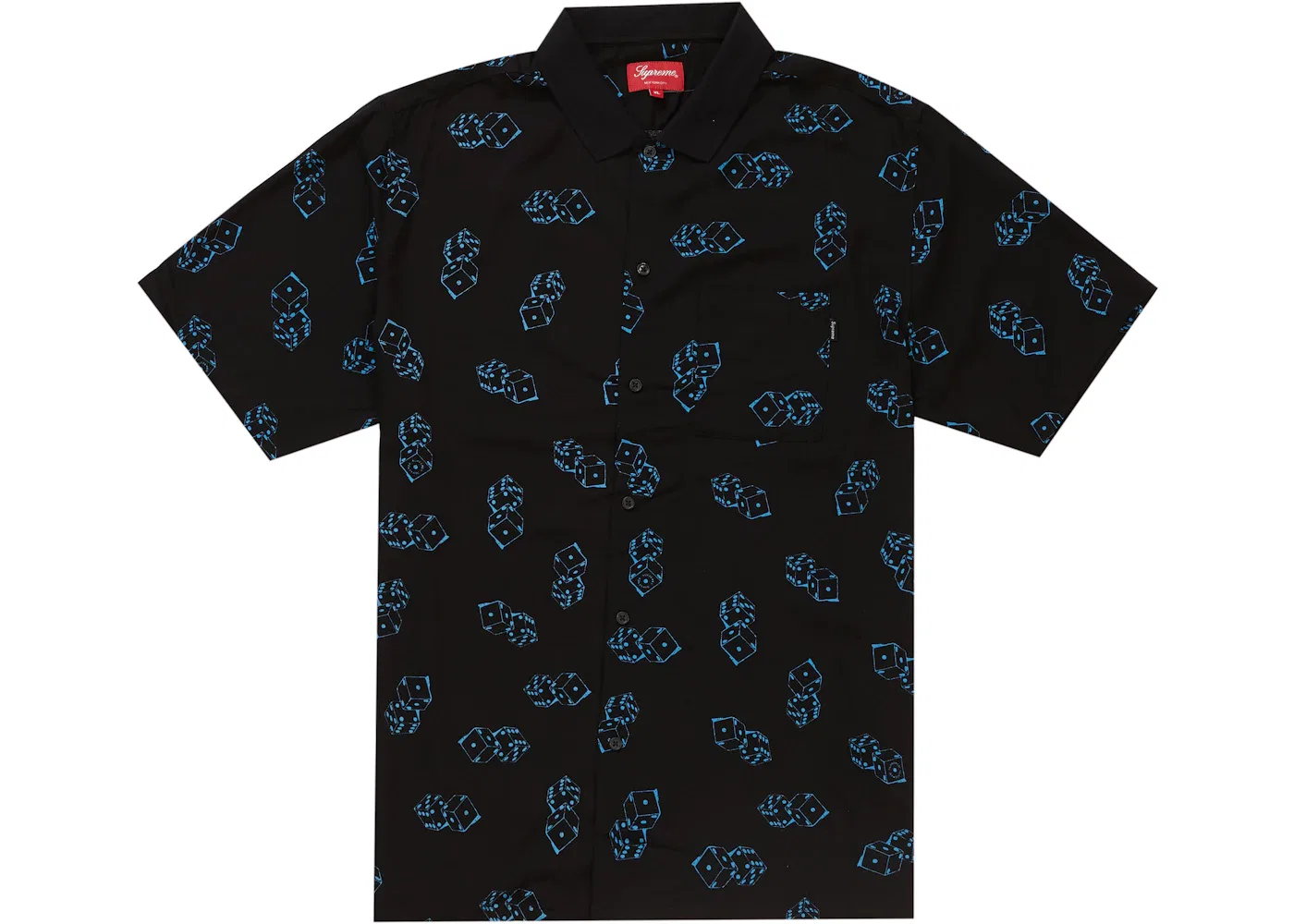 Мужская рубашка с принтом Dice Rayon Supreme, Black