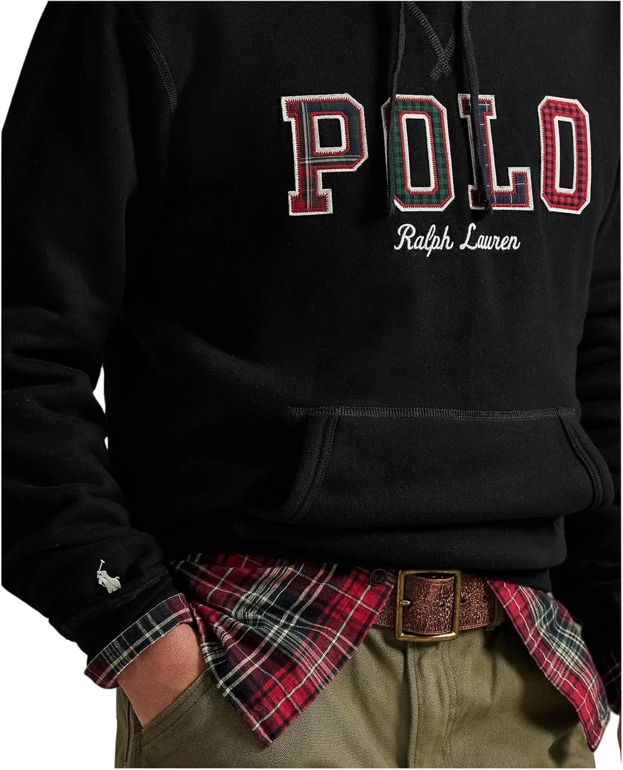 Худи с капюшоном Polo Ralph Lauren, однотонное, Polo Black — фото 3