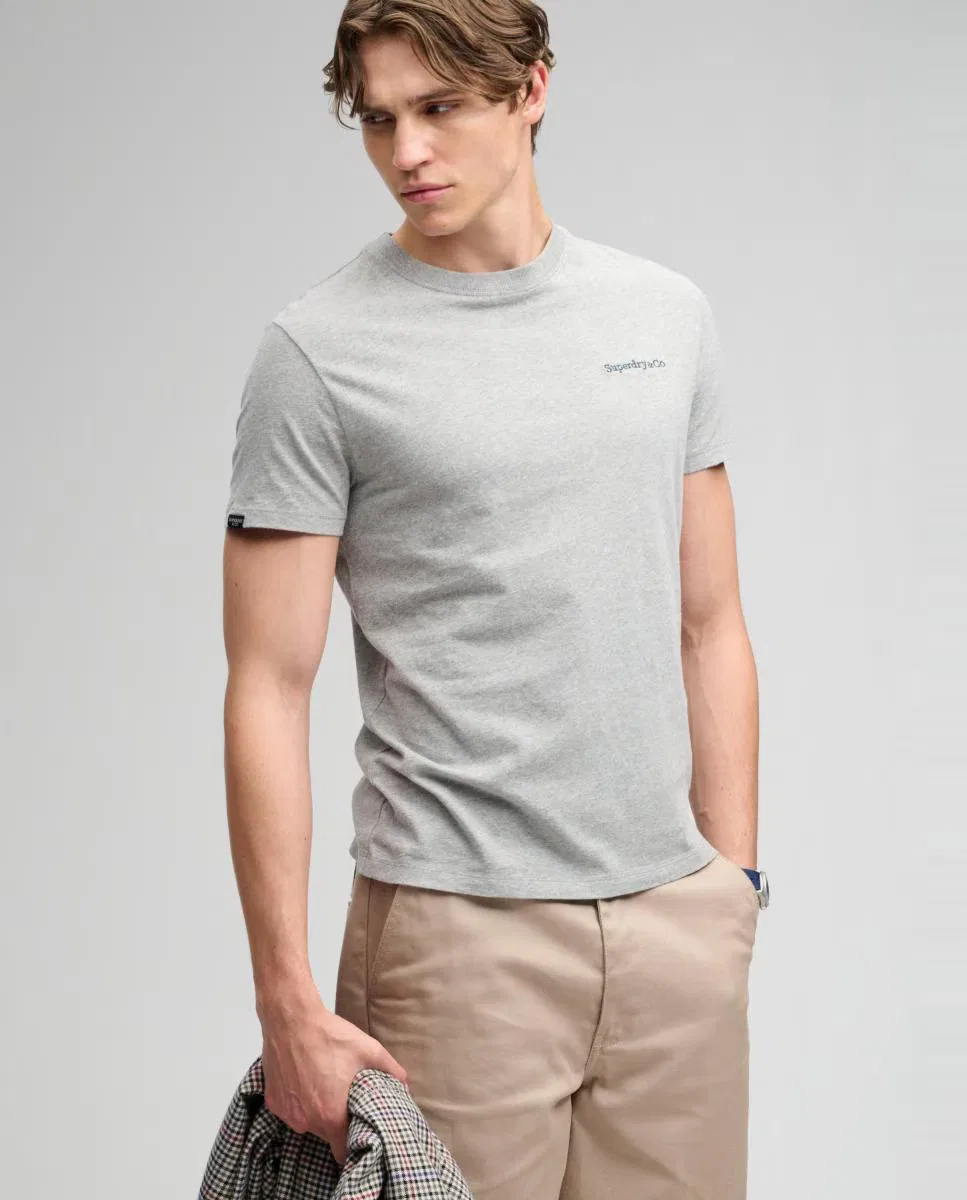 Мужская футболка, Essential Company Logo, Superdry, светло-серый — фото 3