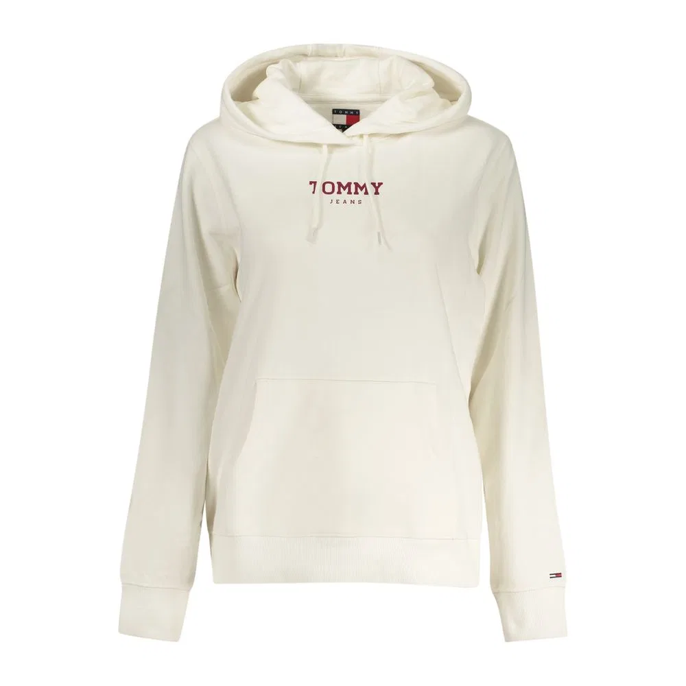 Женское хлопковое худи с логотипом Tommy Hilfiger, White