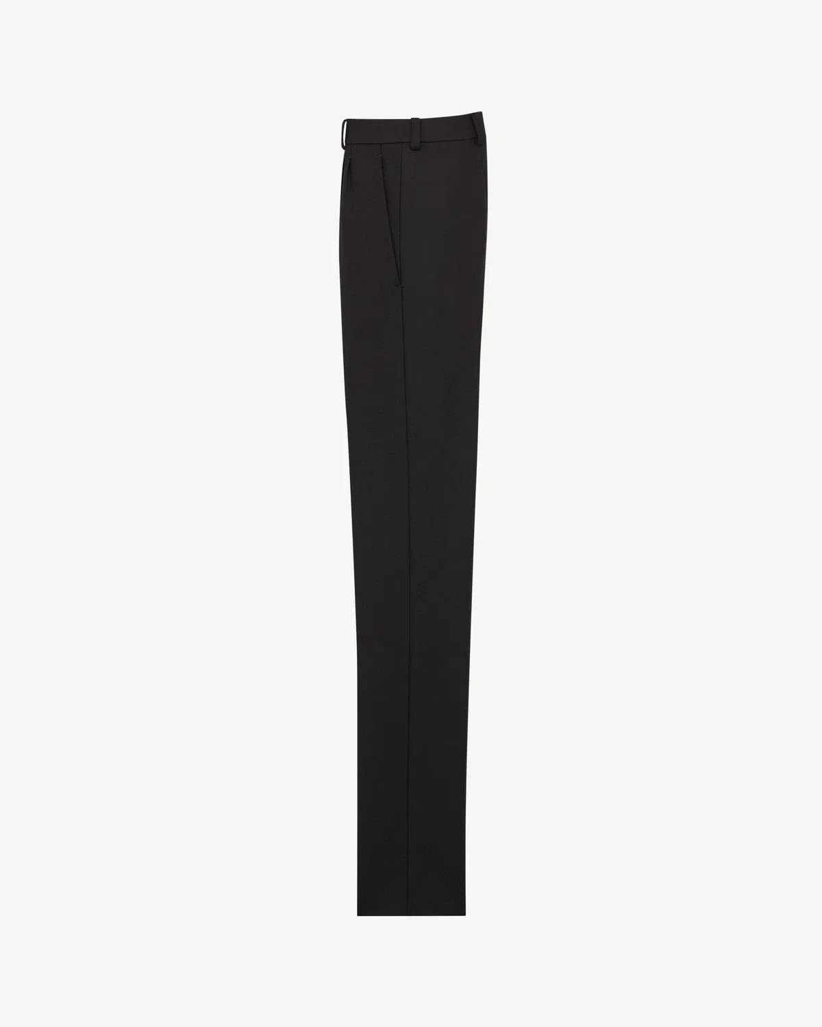 Зауженные брюки из флиса из чесаной шерсти SAINT LAURENT, черный — фото 3