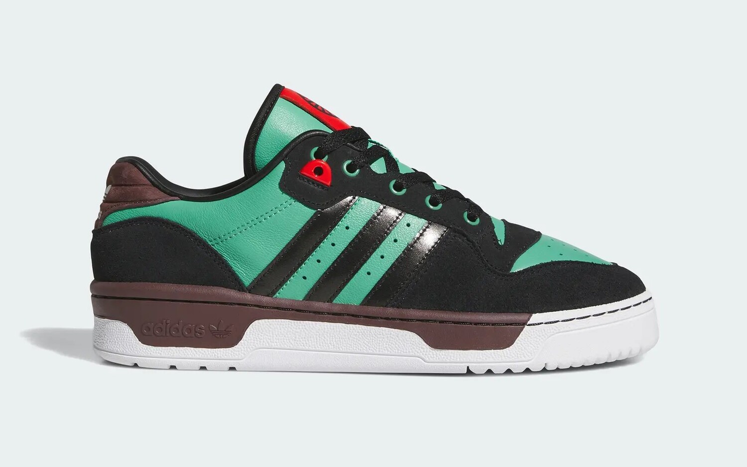 Кроссовки Adidas Rivalry Low x Demon Slayer, Tanjiro, черный/зеленый — фото 2