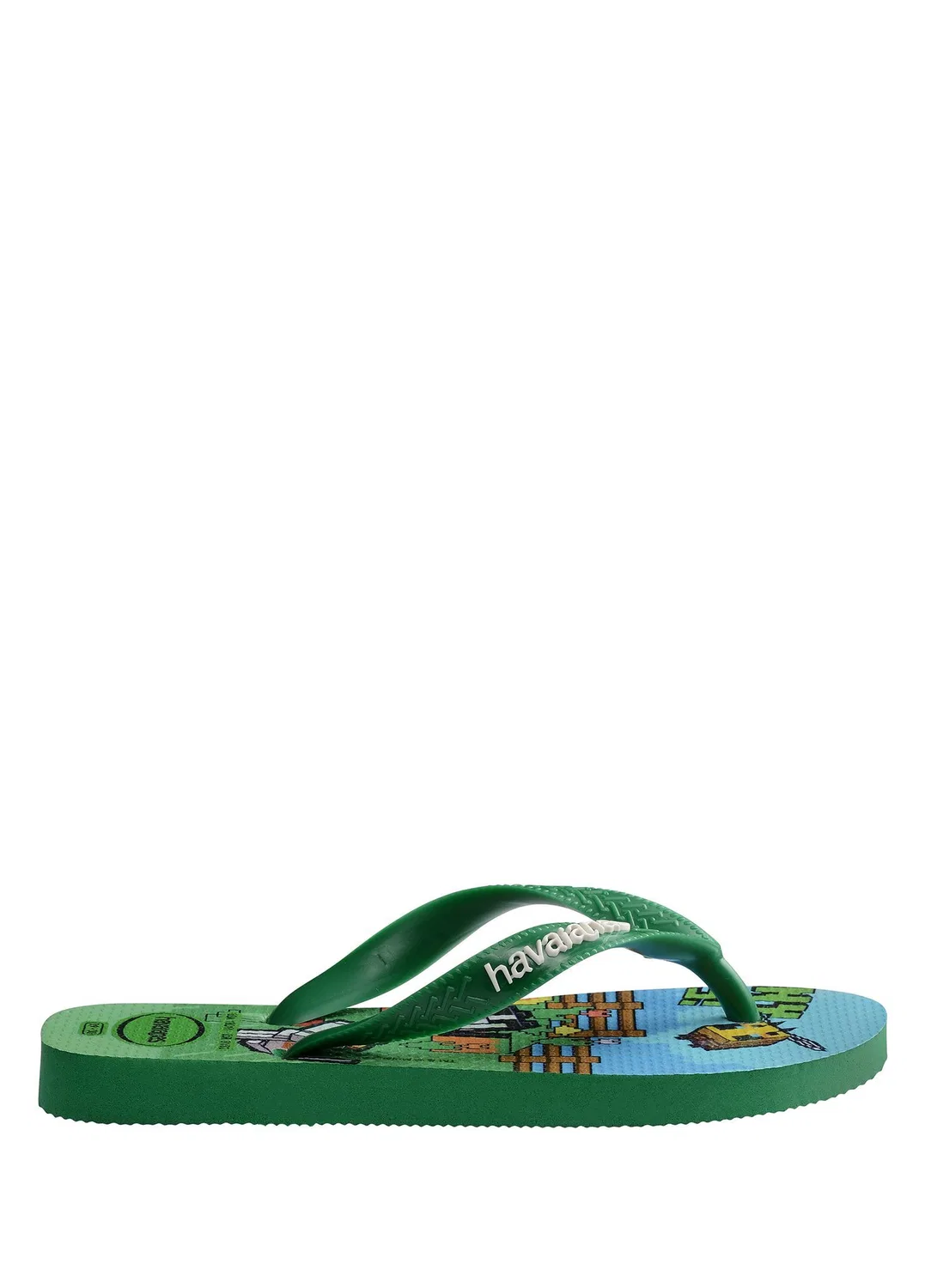 Пляжные тапочки Havaianas Minecraft, зеленый — фото 3