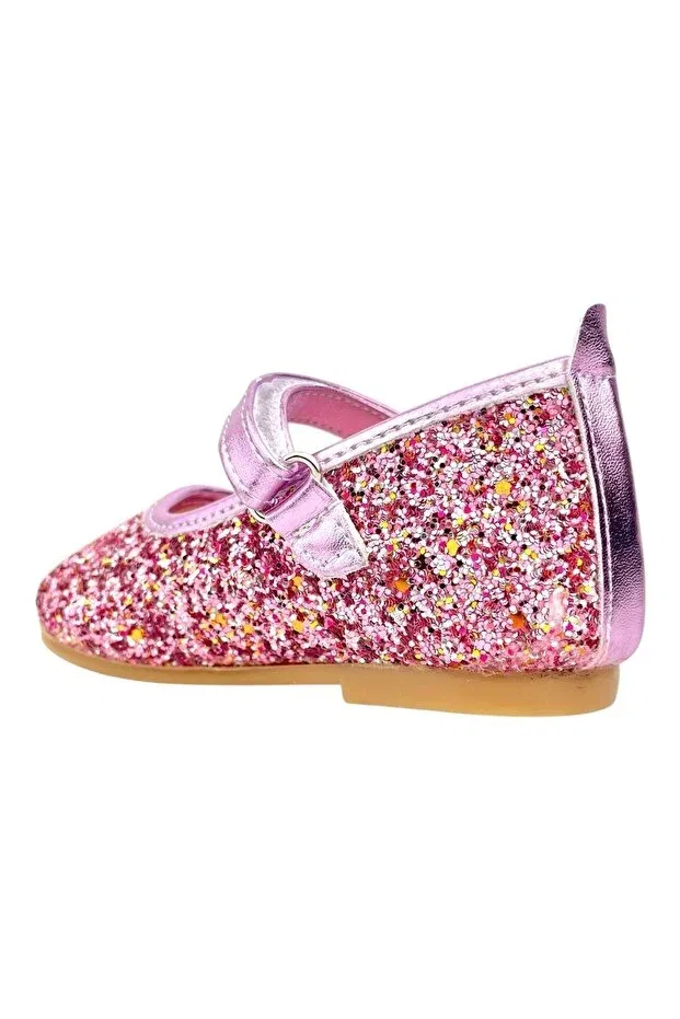 Детские балетки для девочек из искусственной кожи Nubebe, Pink — фото 3