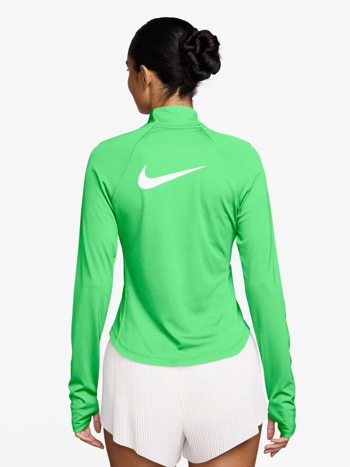 Беговая куртка Nike Illusion Green Tempo Swoosh Run Dri-FIT, дымчато-зеленый — фото 2