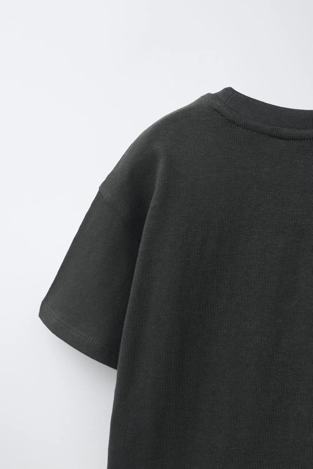Футболка с вышивкой ZARA, Dark Anthracite — фото 4