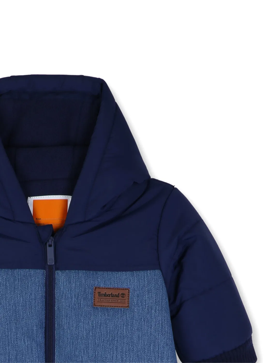 Дутый комбинезон с капюшоном Timberland Kids, синий — фото 3