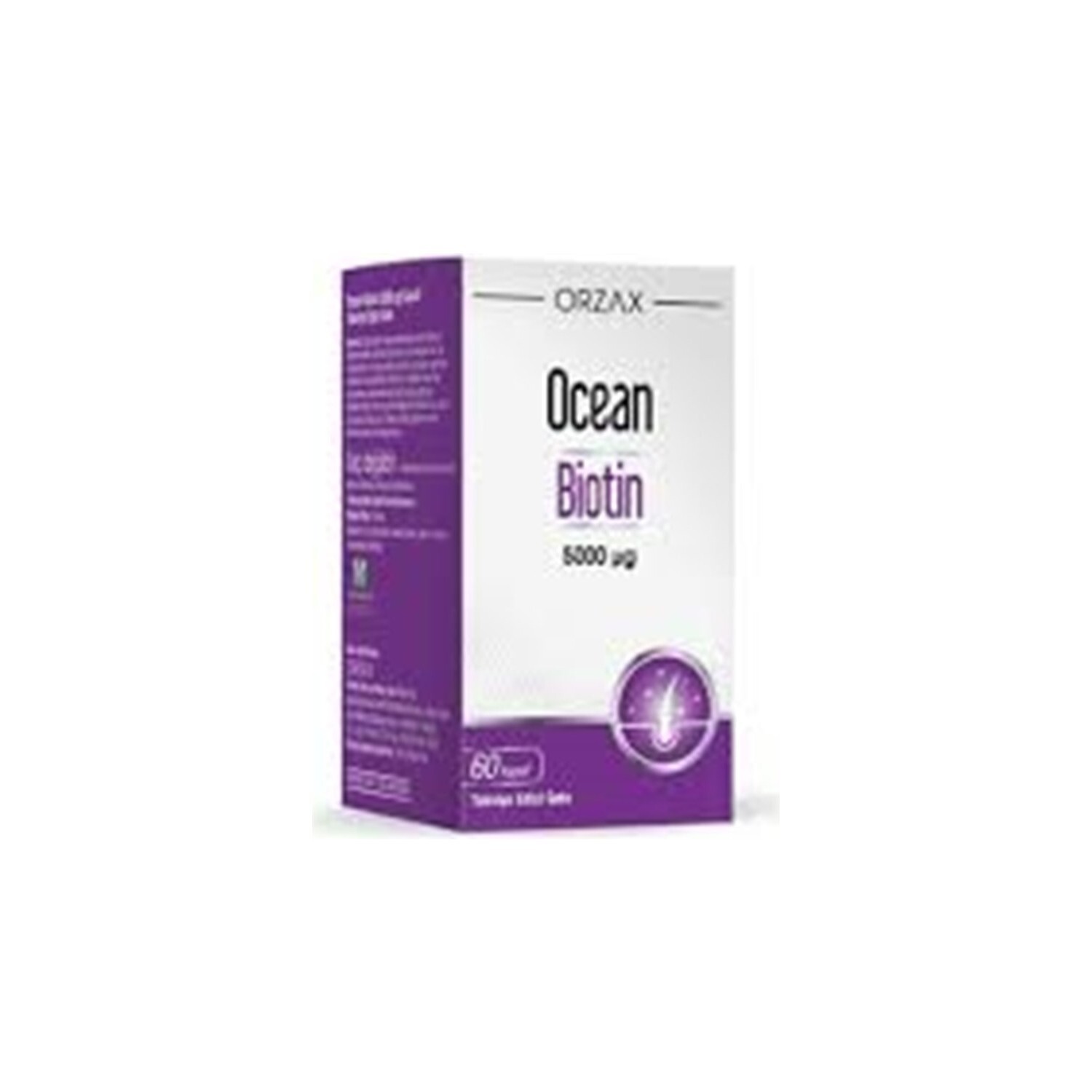 

Добавка Ocean Biotin, 60 капсул 5000 мкг.
