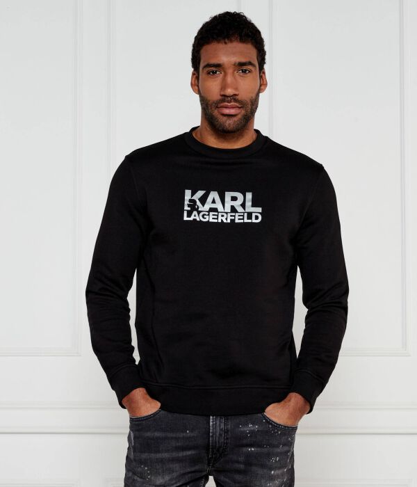 

Толстовка Karl Lagerfeld Regular Fit, черный / серебряный