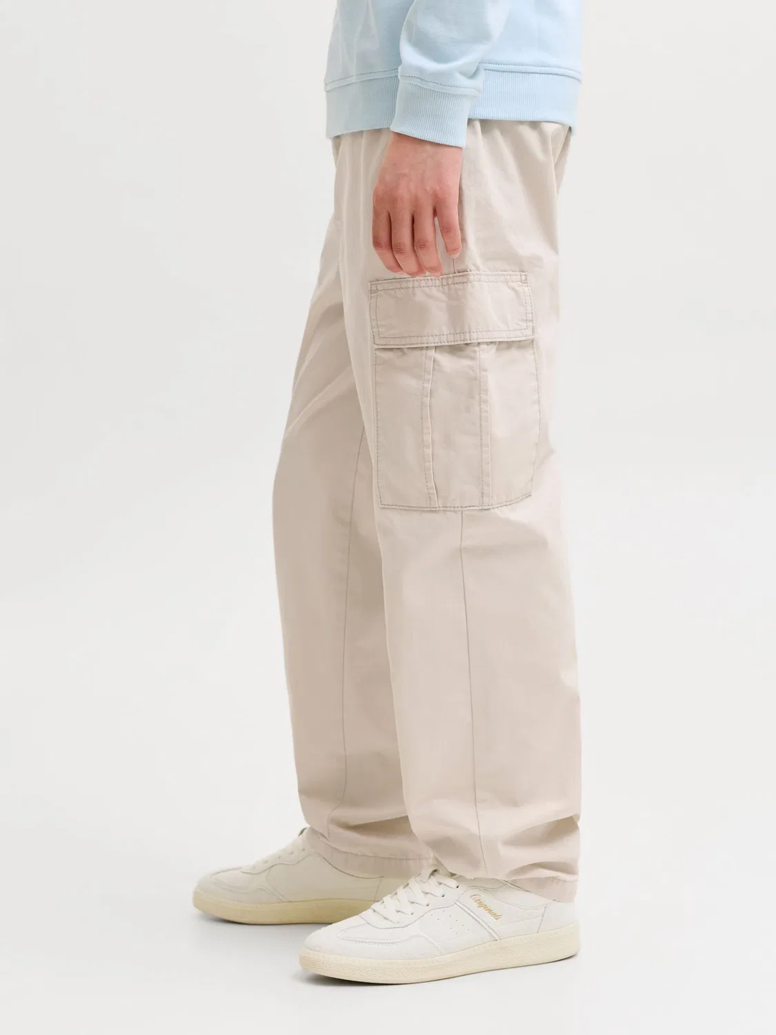 Обычные брюки 'JPStevan Crisp' Jack & Jones Junior, Light Grey — фото 4