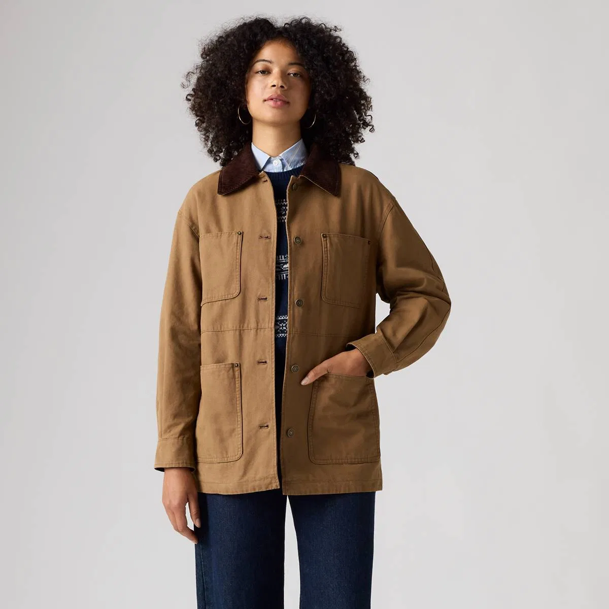 Рабочая куртка с четырьмя карманами Levi's, Brown - Brown — фото 3