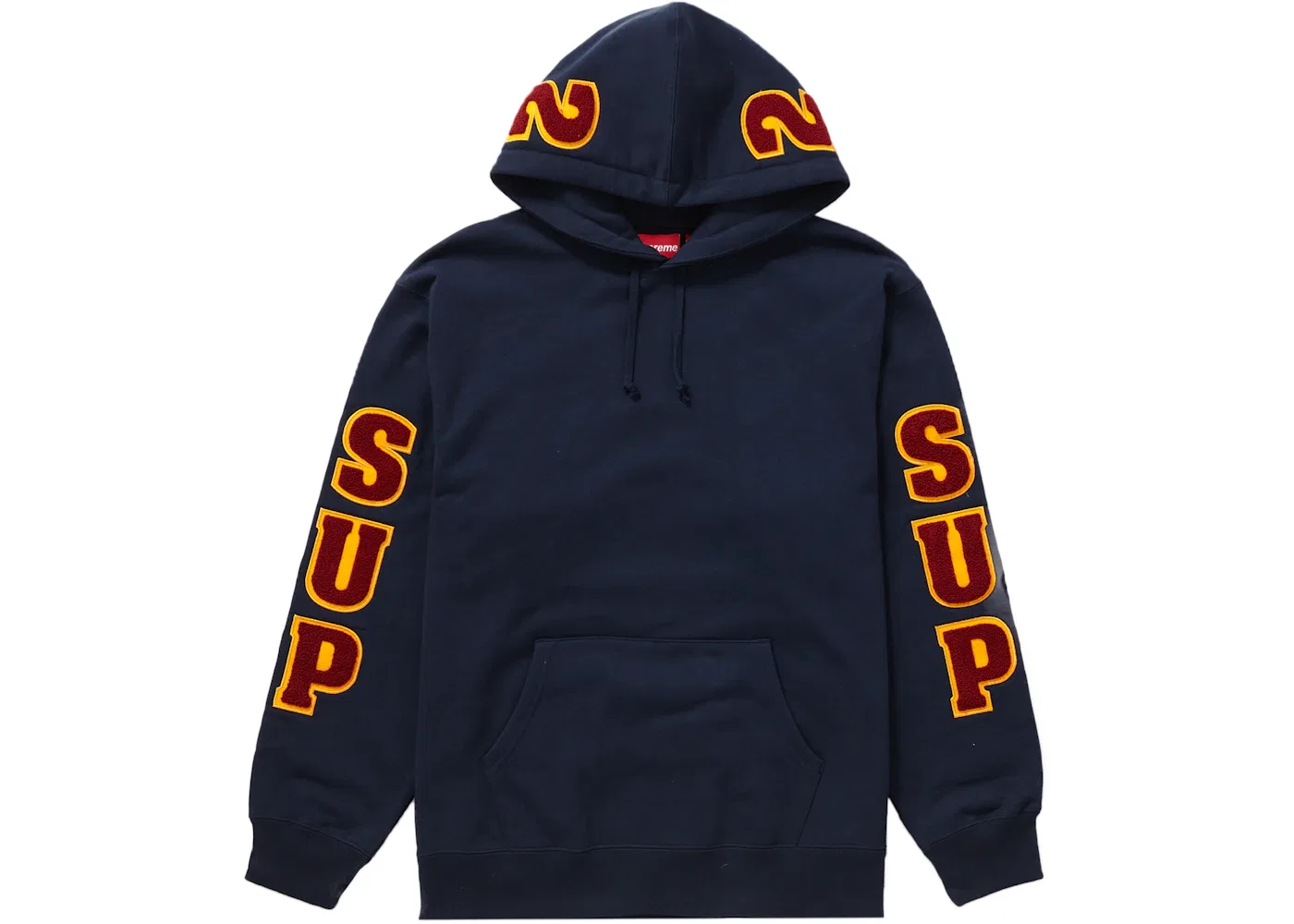 Мужской свитшот на молнии с капюшоном Supreme Team Chenille Navy