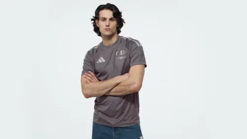 Мужская спортивная футболка с влагоотводящей технологией Audi Revolut F1 Team Driver Jersey Replica Adidas Performance, серый металлик — фото 2