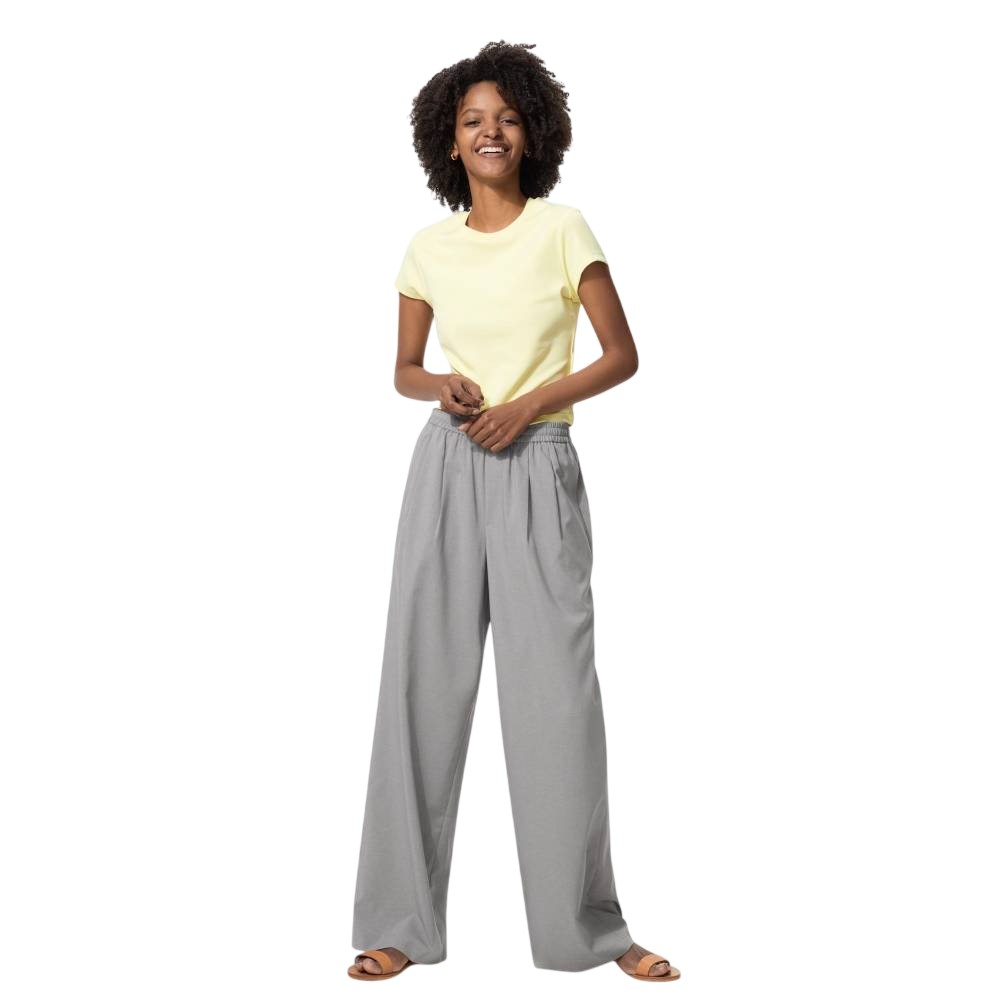 Плиссированные брюки Uniqlo Easy-to-wear Longer Length, 03 серый